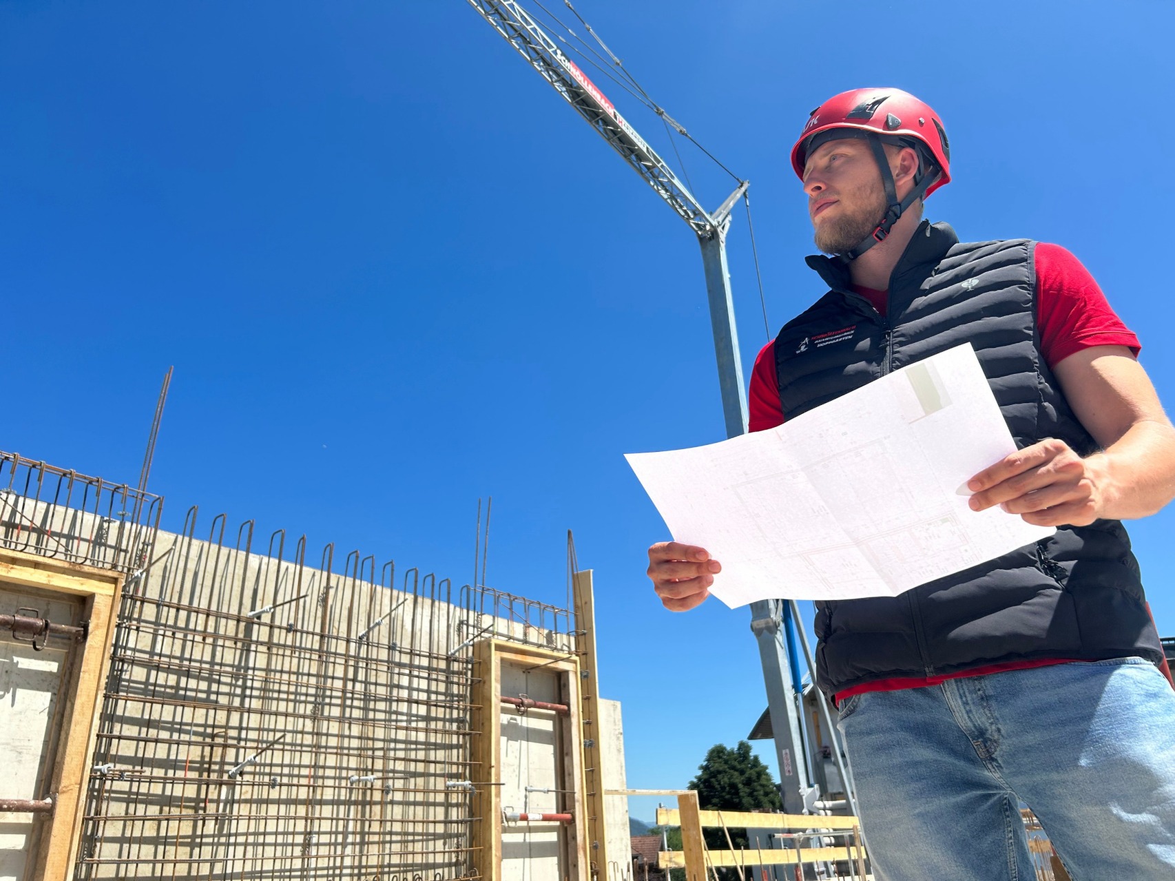 Baumeister auf der Baustelle