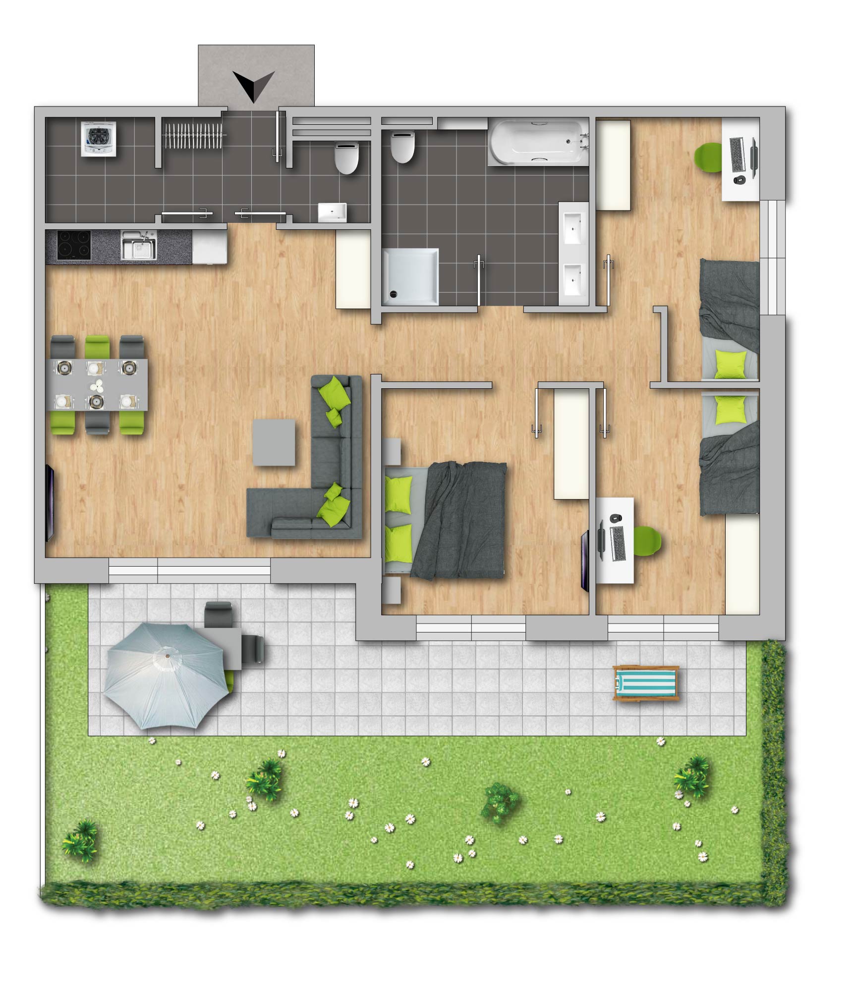 Ansicht nach Fertigstellung