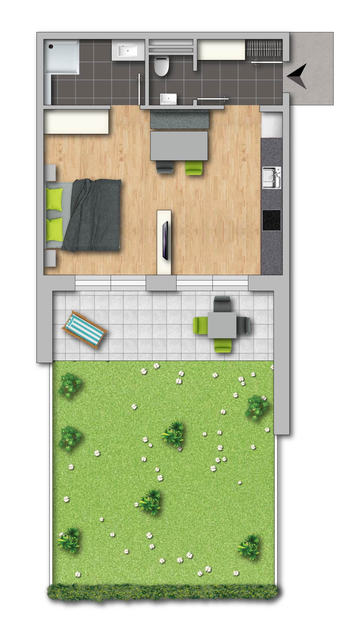 Ansicht nach Fertigstellung