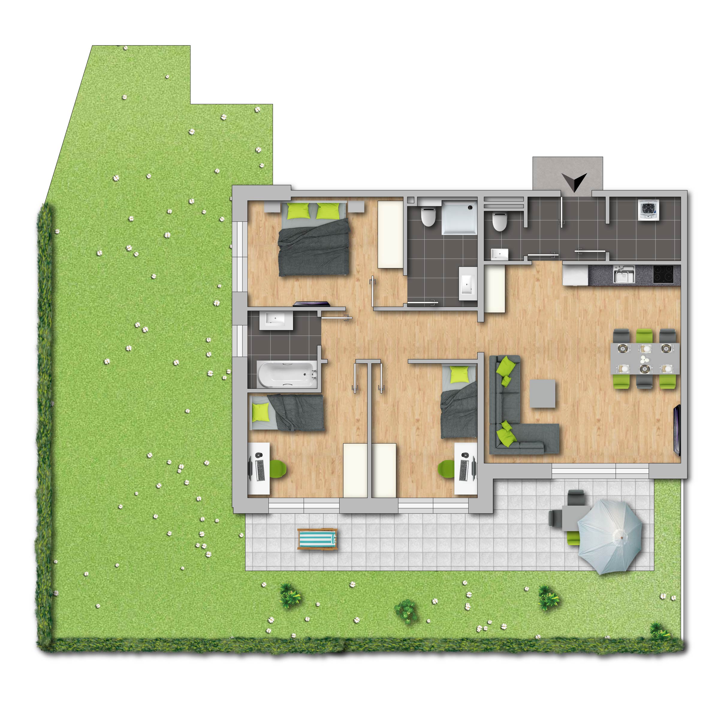 Ansicht nach Fertigstellung