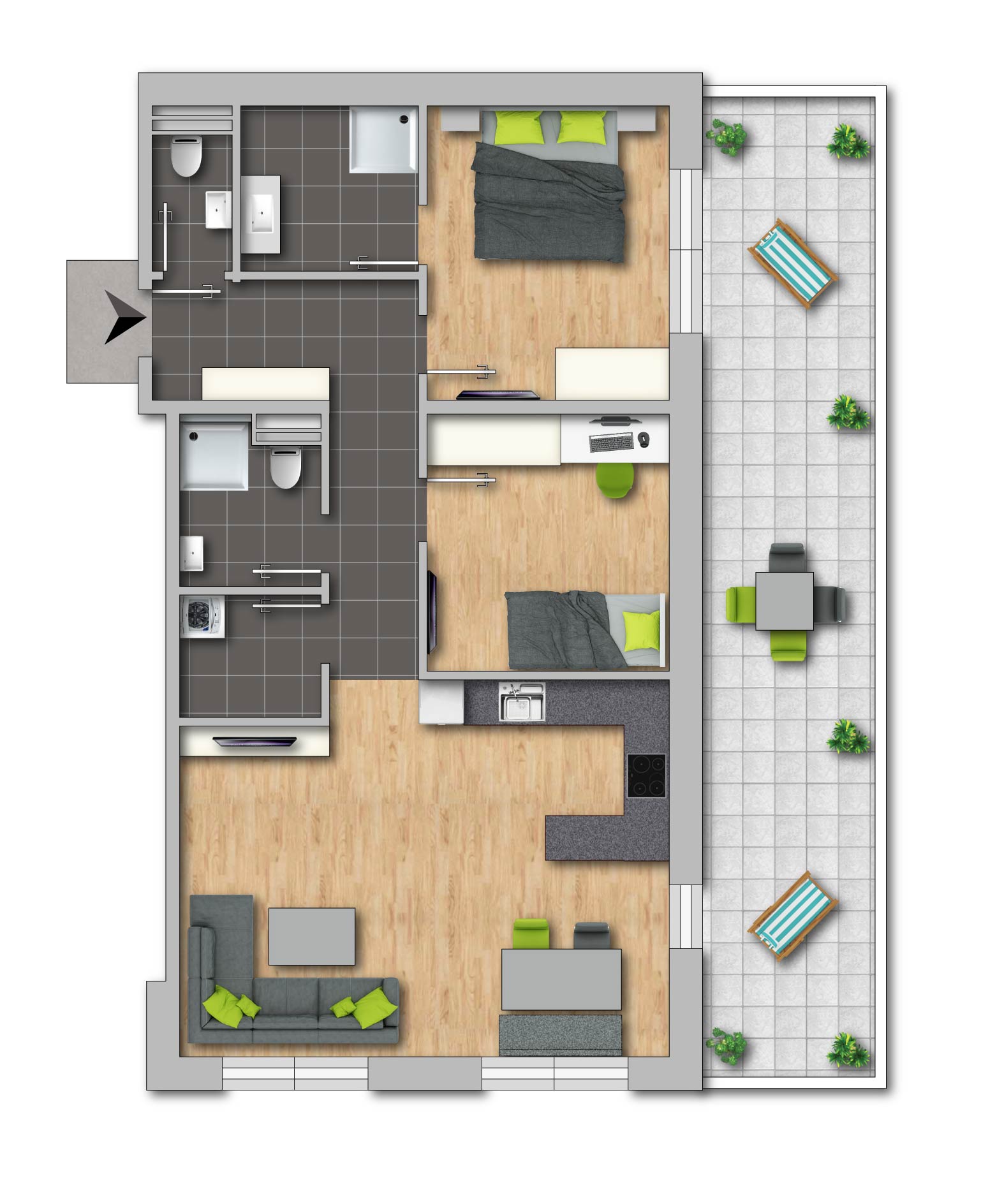 Ansicht nach Fertigstellung