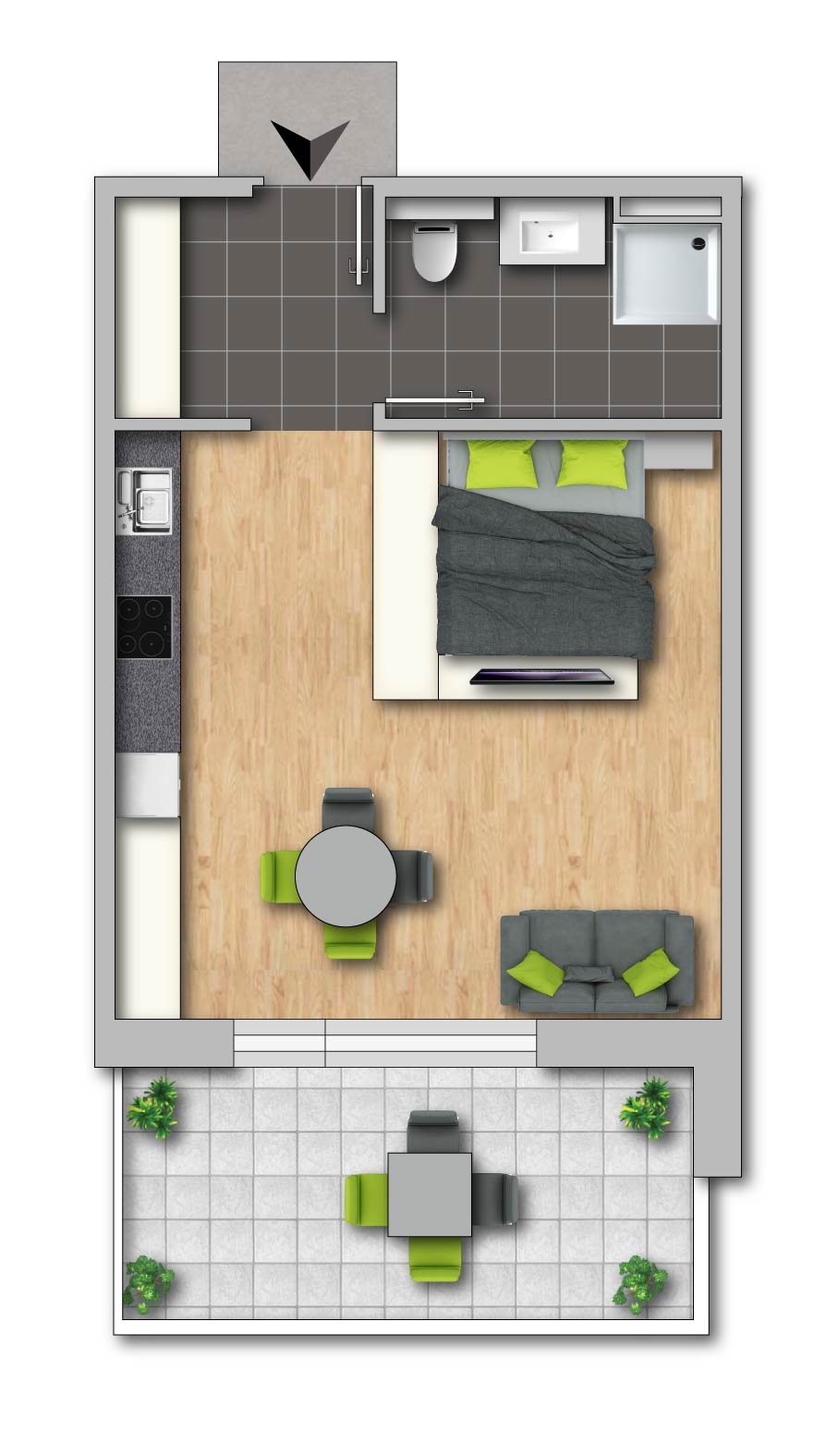 Ansicht nach Fertigstellung