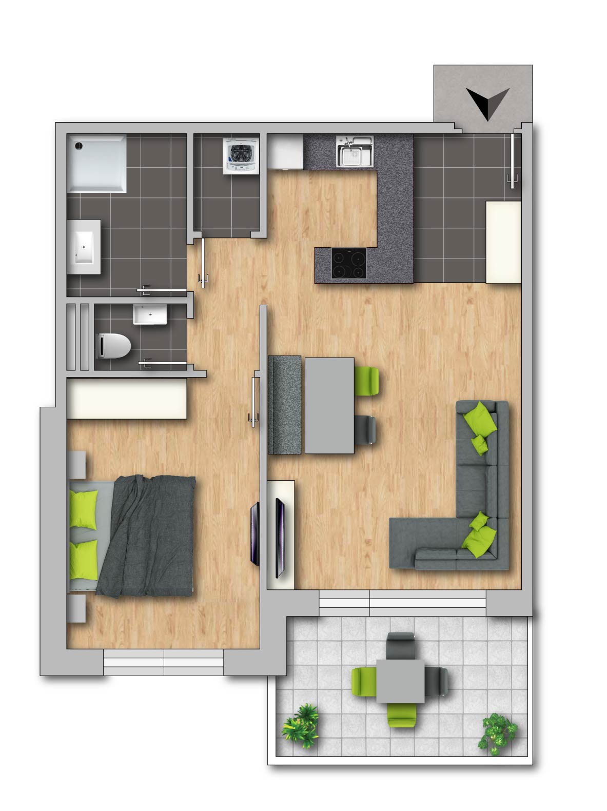 Ansicht nach Fertigstellung