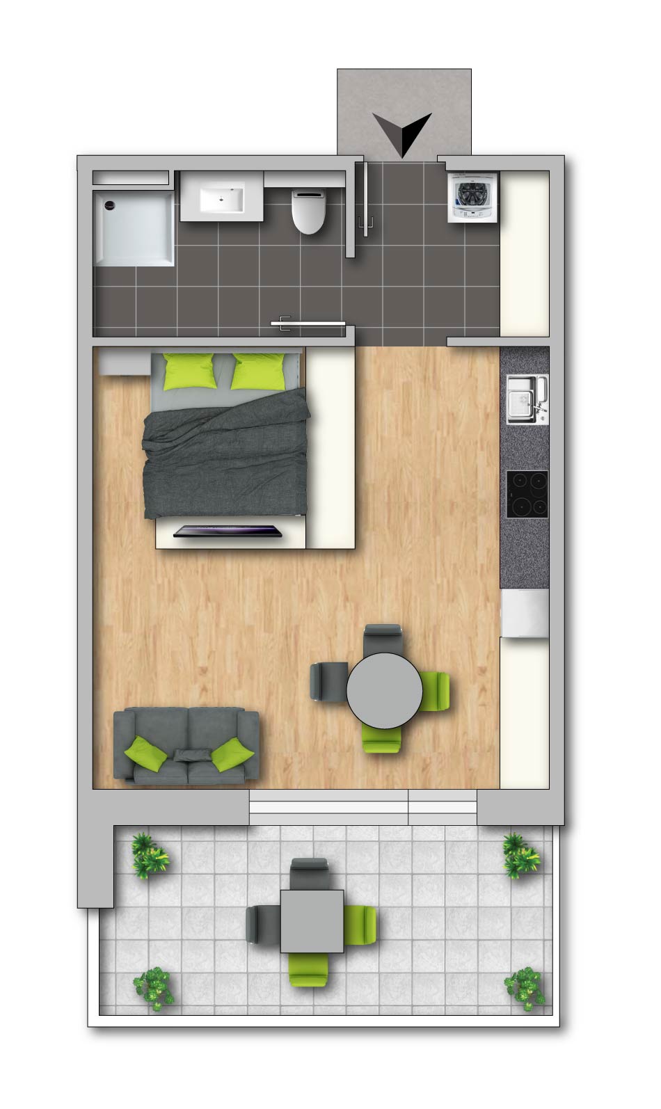 Ansicht nach Fertigstellung