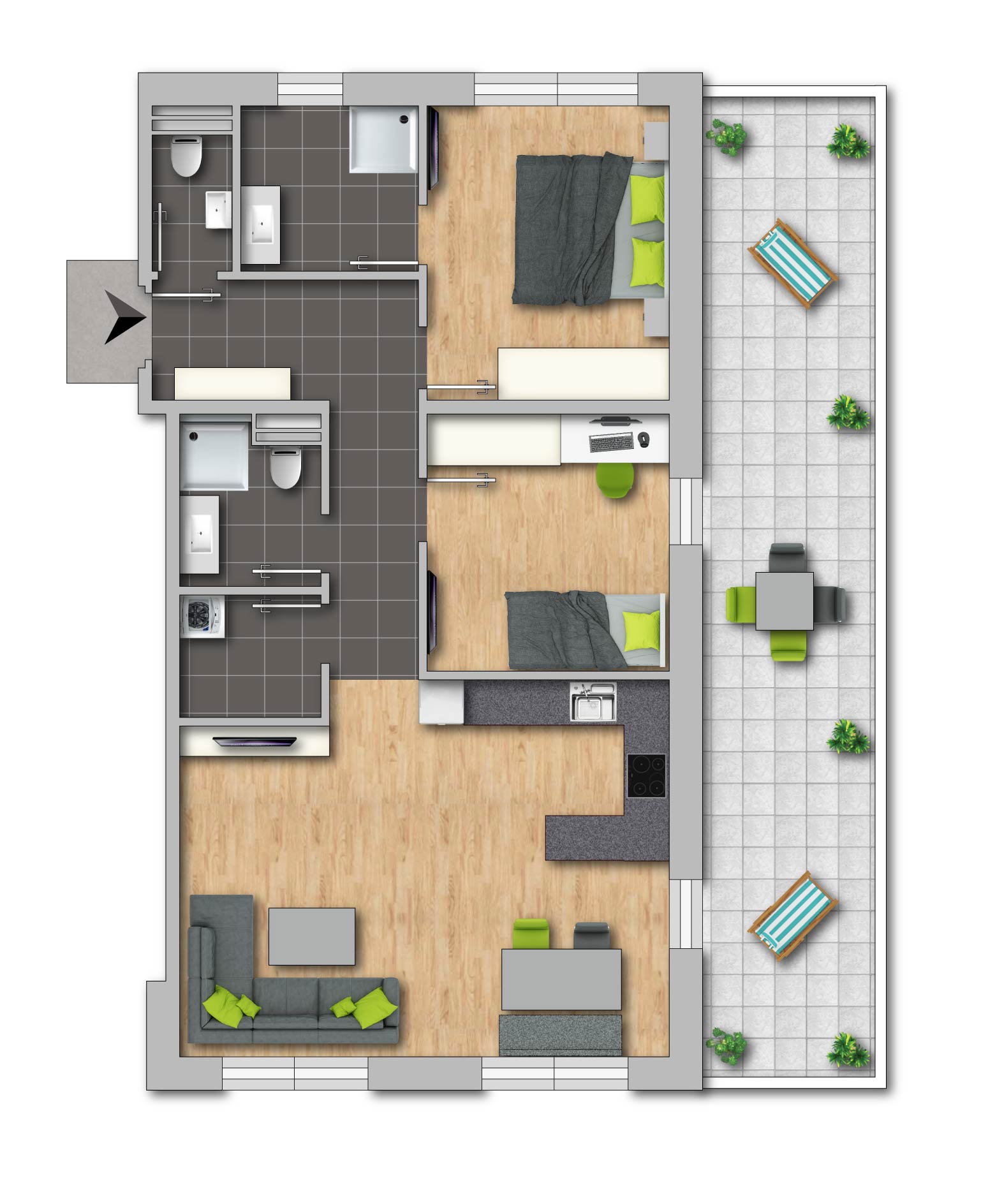 Ansicht nach Fertigstellung