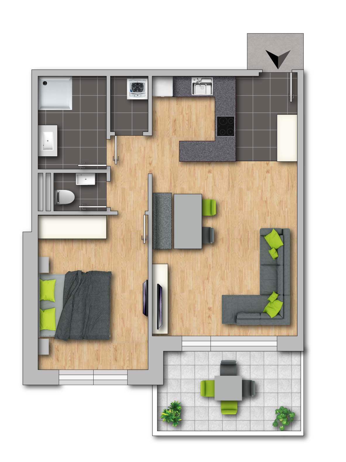 Ansicht nach Fertigstellung