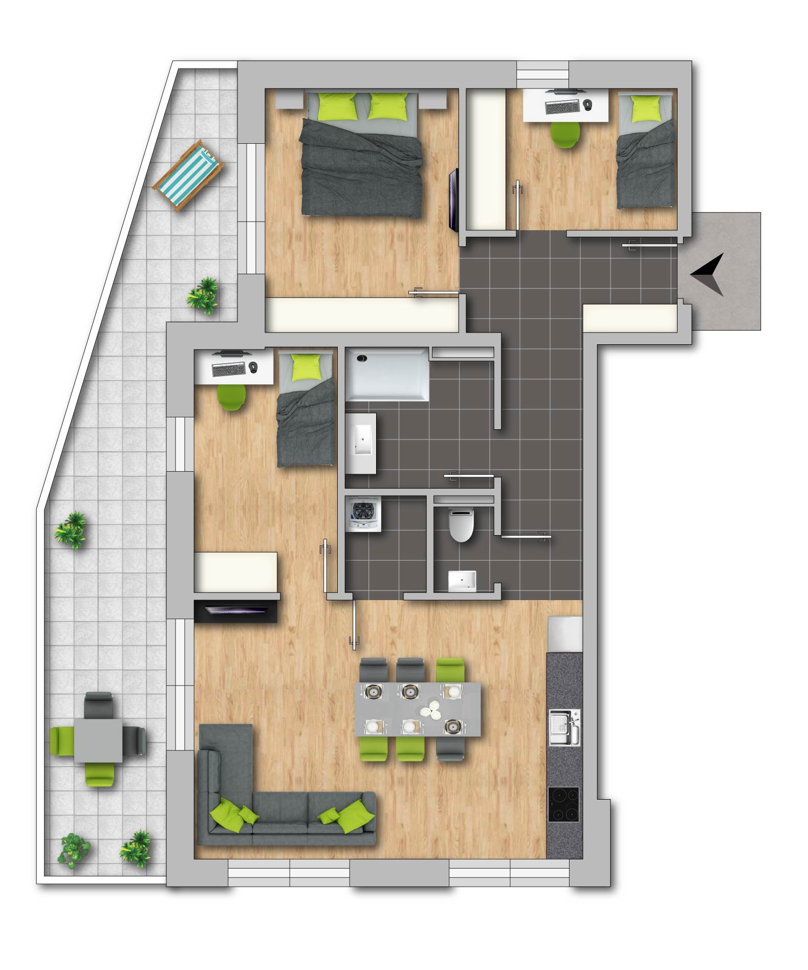 Ansicht nach Fertigstellung