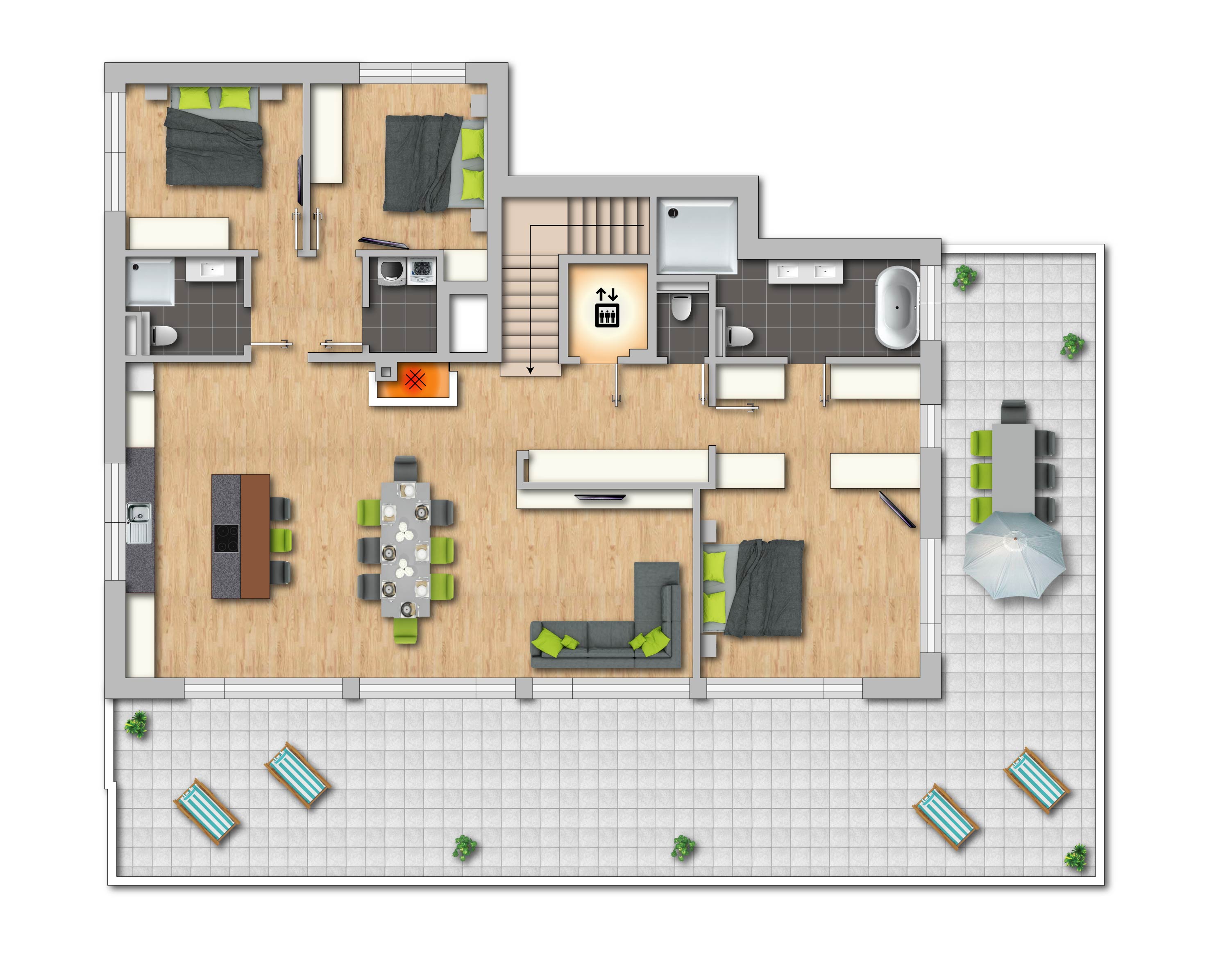 Ansicht nach Fertigstellung