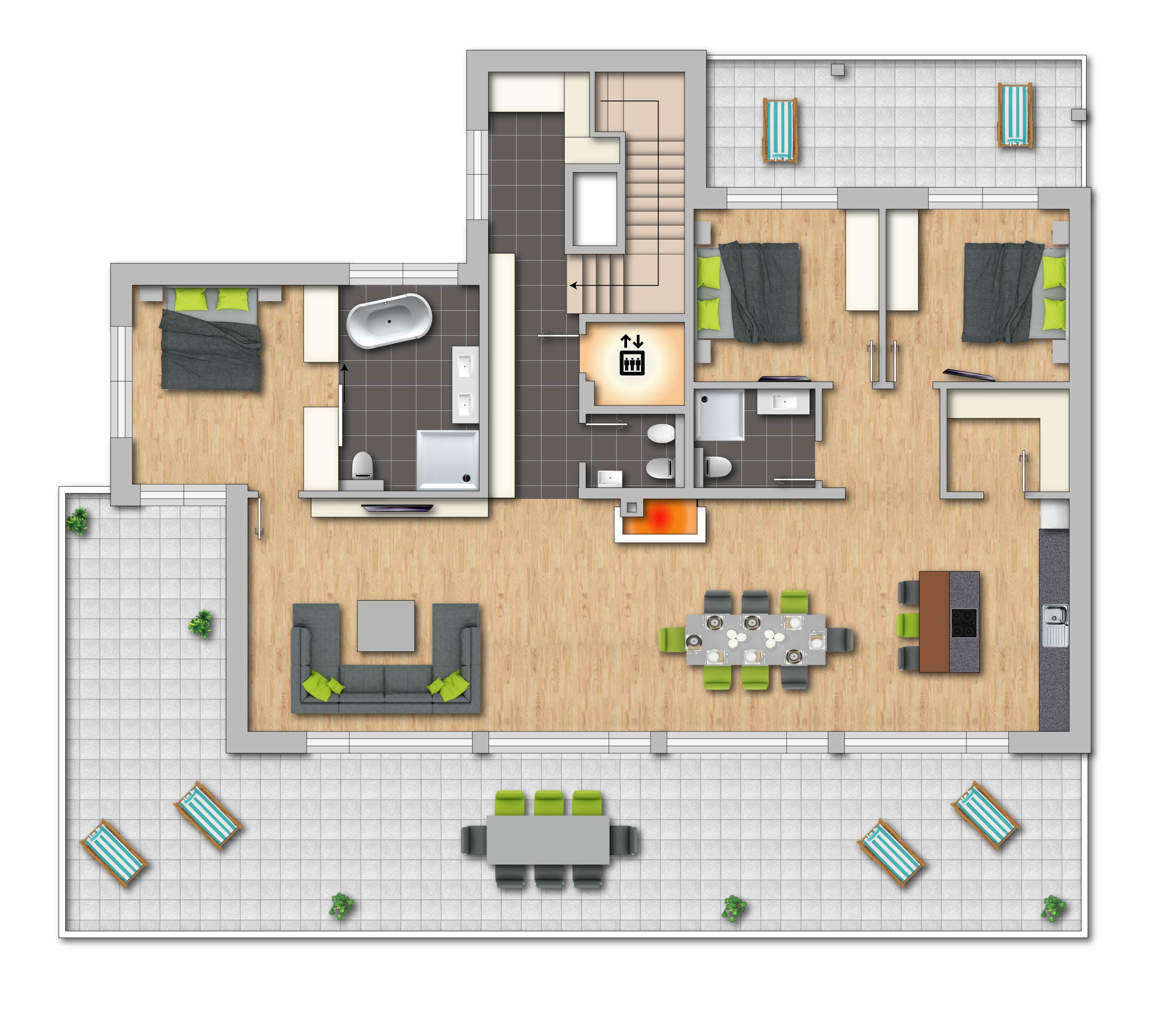 Ansicht nach Fertigstellung